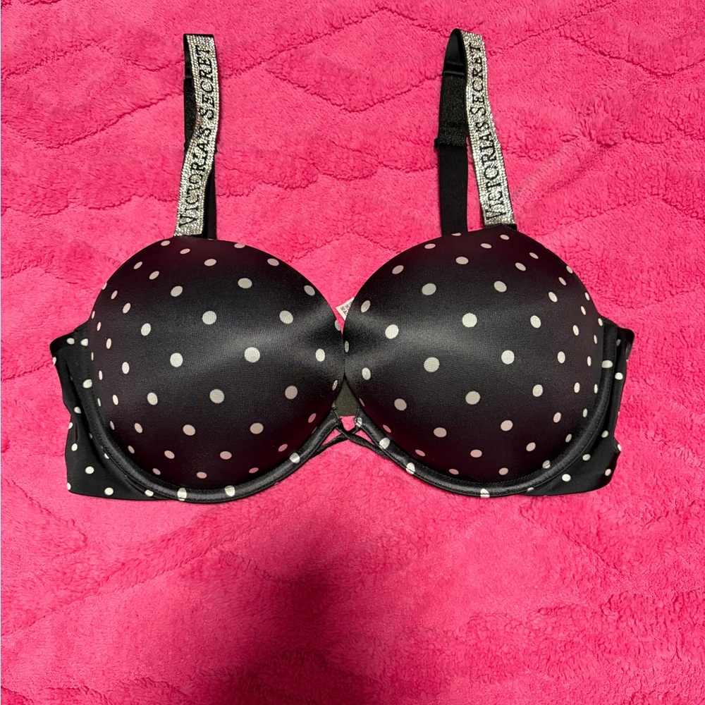 Victoria's Secret Black and White Polka Dot Bra